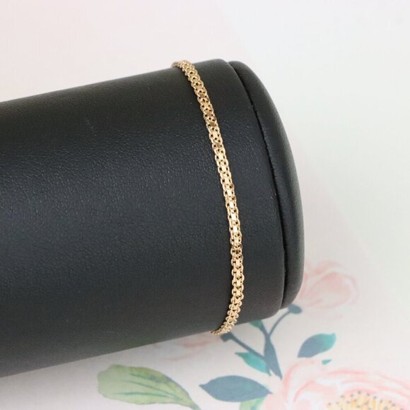 "Minimalist Rose Gold Bracelet with Polished Chain Design, XPBL1118 - Picture 6 of 12